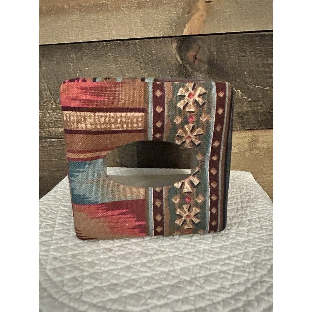 VTG Western Southwestern Tribal Pattern Tissue Box Cover Decor